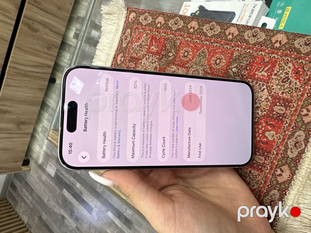 Apple iPhone 15 Pro White Titanium 256GB/8GB — Smartfonlar, Bakı (4)