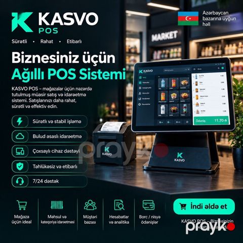 Kasvo POS – Mağazalar üçün Peşəkar POS Sistemi Mağazanızı daha rahat — Bakı