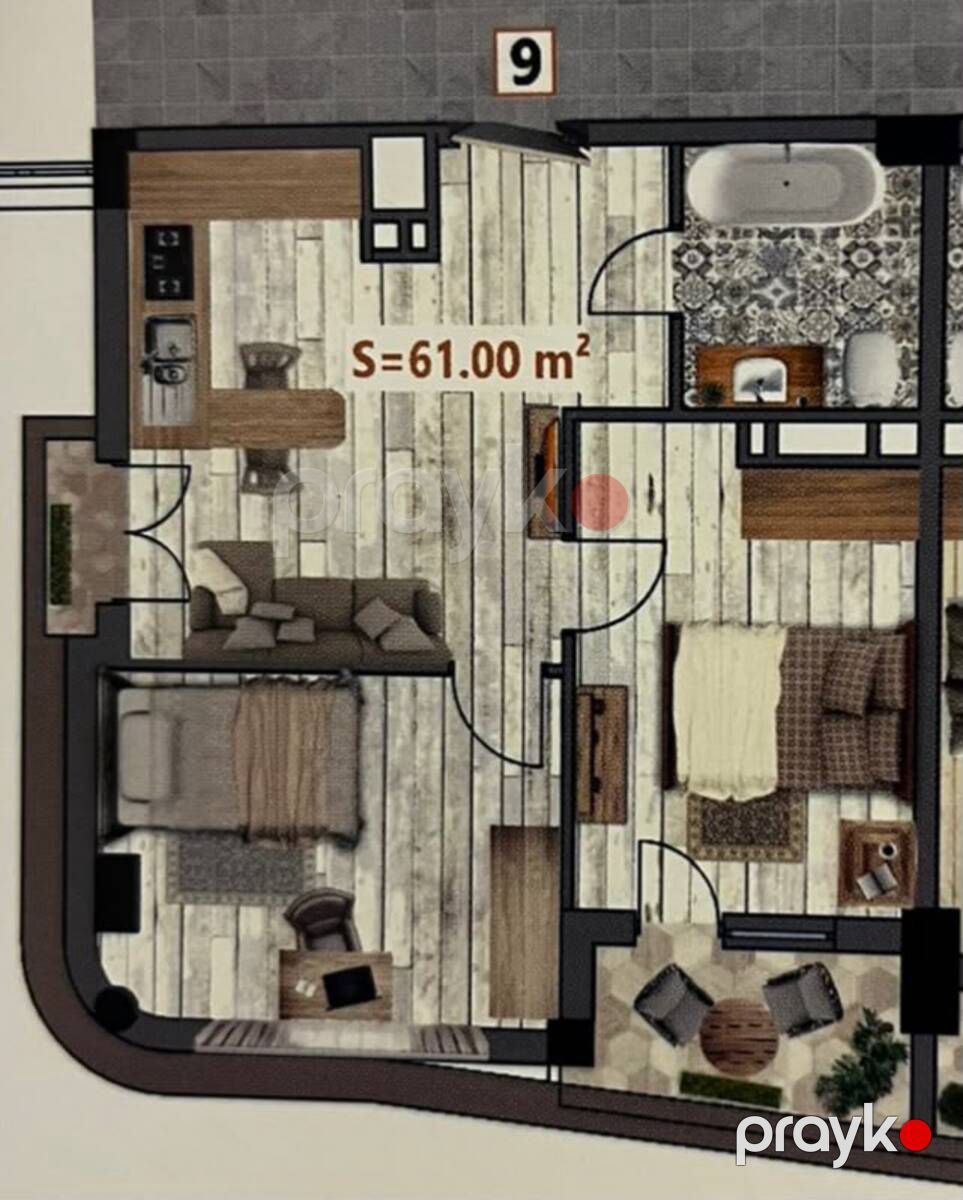 Satılır 3 otaqlı yeni tikili 61 m² — Mənzil, Bakı (2)