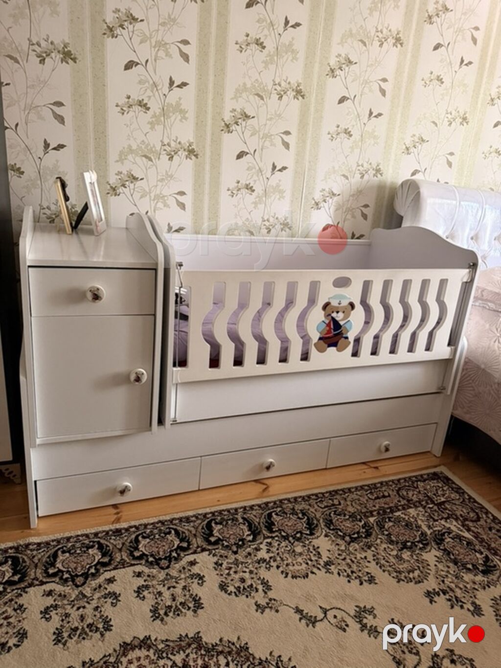 Oğlan və qız üçün, İşlənmiş, Dördbucaq, Beşik, Dəst ilə, Matras ilə, Yellənmə mexanizmi ilə — Bəşikləri, Tərtər (3)