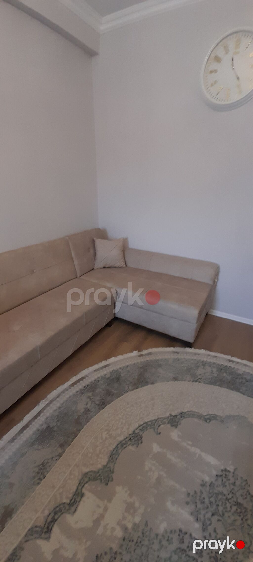 Bej rəngli L formalı künc divan - Minimalist dizayn, neytral bej ton — Divanlər, Saray (2)