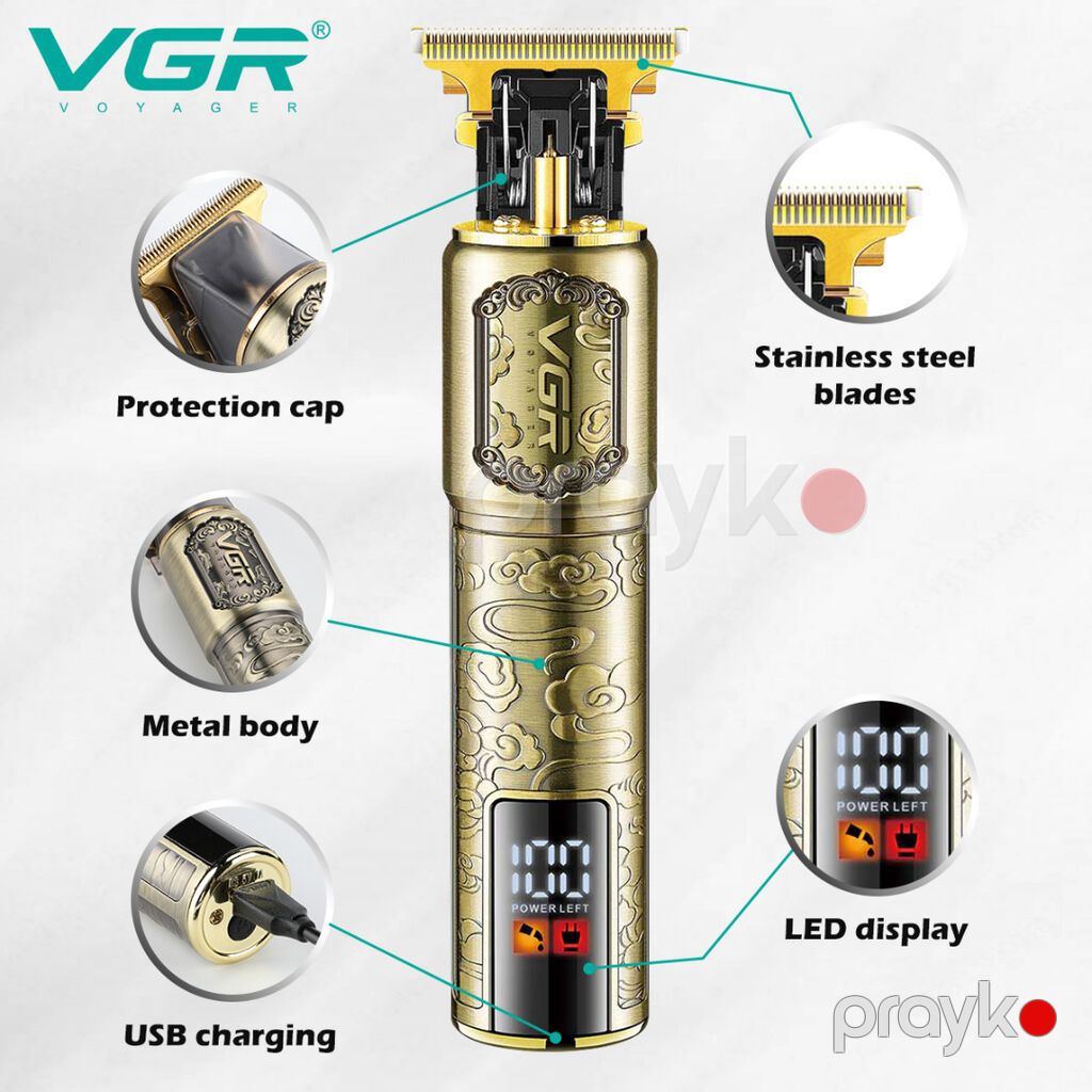 Taraş aparatl VGR 073 - 6500 RPM /1500MAH - 180 dəqiqə — Saç kəsmə maşınları, Bakı (8)