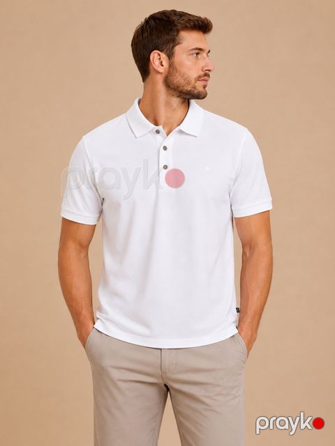 Polo kişilər üçün A1967, ağ, pambıq, ölçü 3XL — Bakı