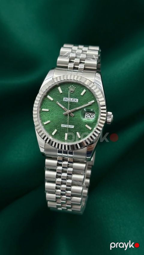 Qol saatı kişilər üçün 13812 Green/Silver — Bakı