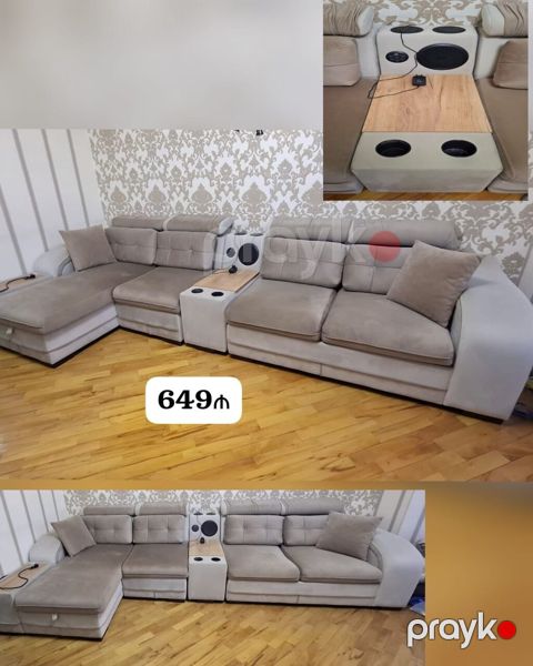 *649₼ Künc divan Satılır*‼ Razetka yeri var,iki su qabı