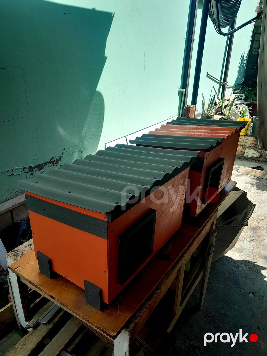 Pişik yuvaları ölçüləri 60×40 - hündürlük 40 sm dam örtüyü iki qat — Ev malları, Digah (2)