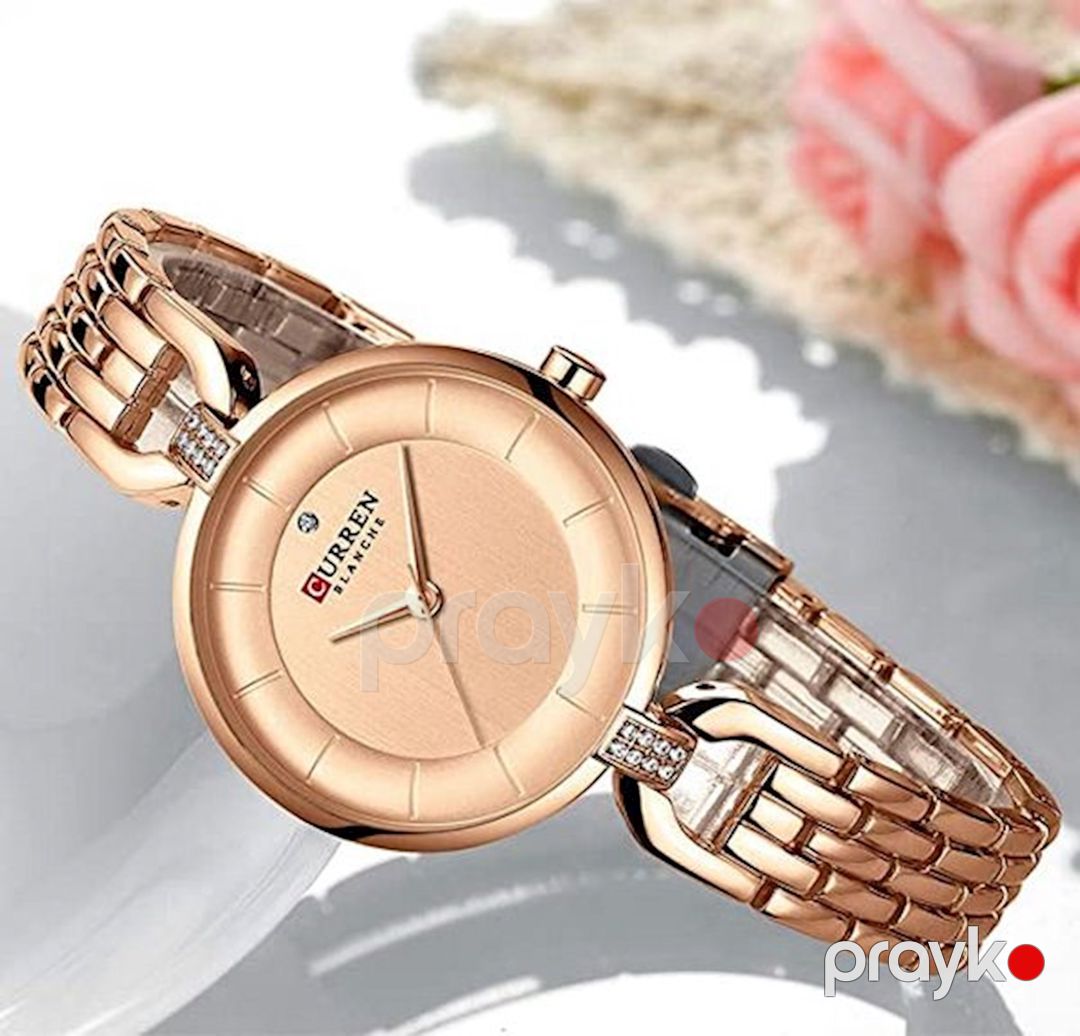 Qol saatı Curren C9052 Luxury Watches Çəhrayı qızıl — Mallar, Bakı (2)