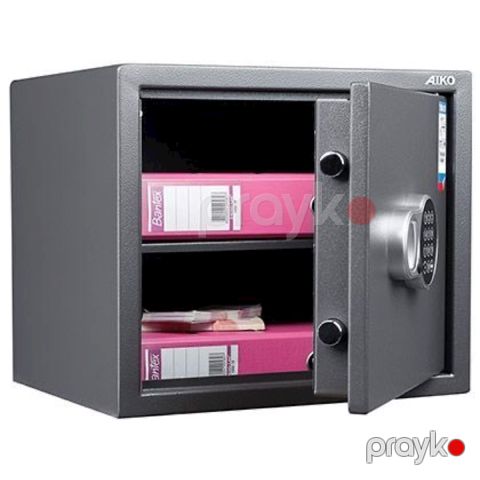 Ofis seyfi Aiko TSN-37 EL, elektron kodlu, boz, 370x435x381 mm — Bakı