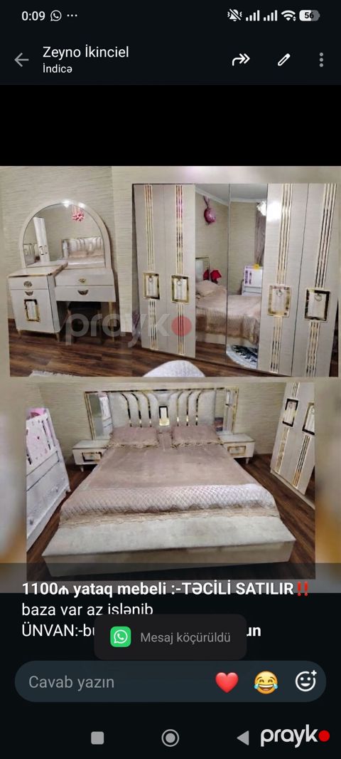 *1100₼ yataq mebeli Satılır*‼ baza var az işlənib — Bakı