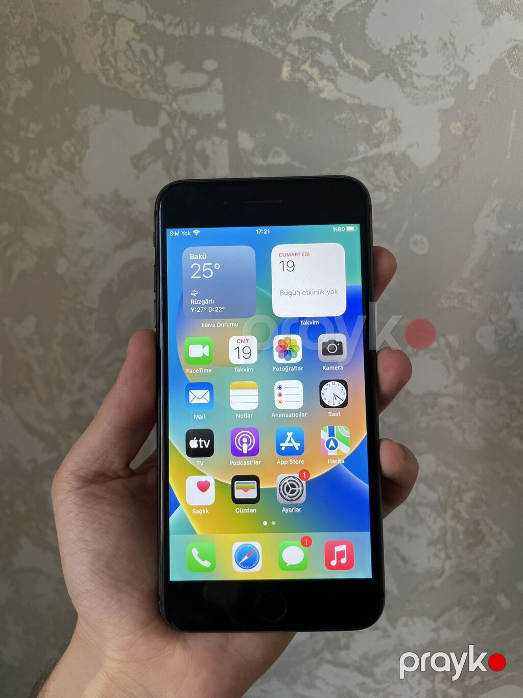 IPhone 8 Plus, 64 GB, Qara, Barmaq izi, Simsiz şarj, Sənədlərlə — Apple iPhone, Bakı (5)