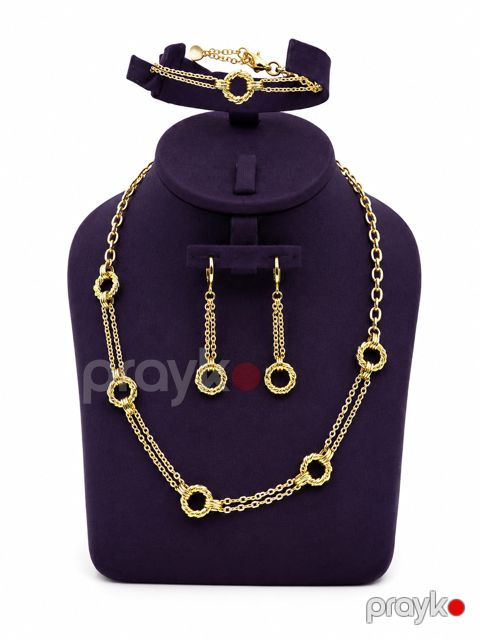 Bijuteriya dəsti boyunbağı, qolbaq və sırğa 783126 — Bakı