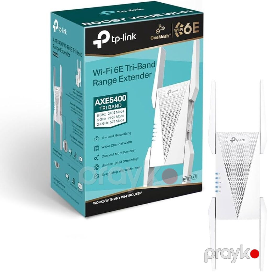 TP-Link RE815XE Wi‑Fi 6E Tri-Band Siqnal Gücləndirici (Range Extender) — Şəbəkə və server avadanlığı, Masazır (2)