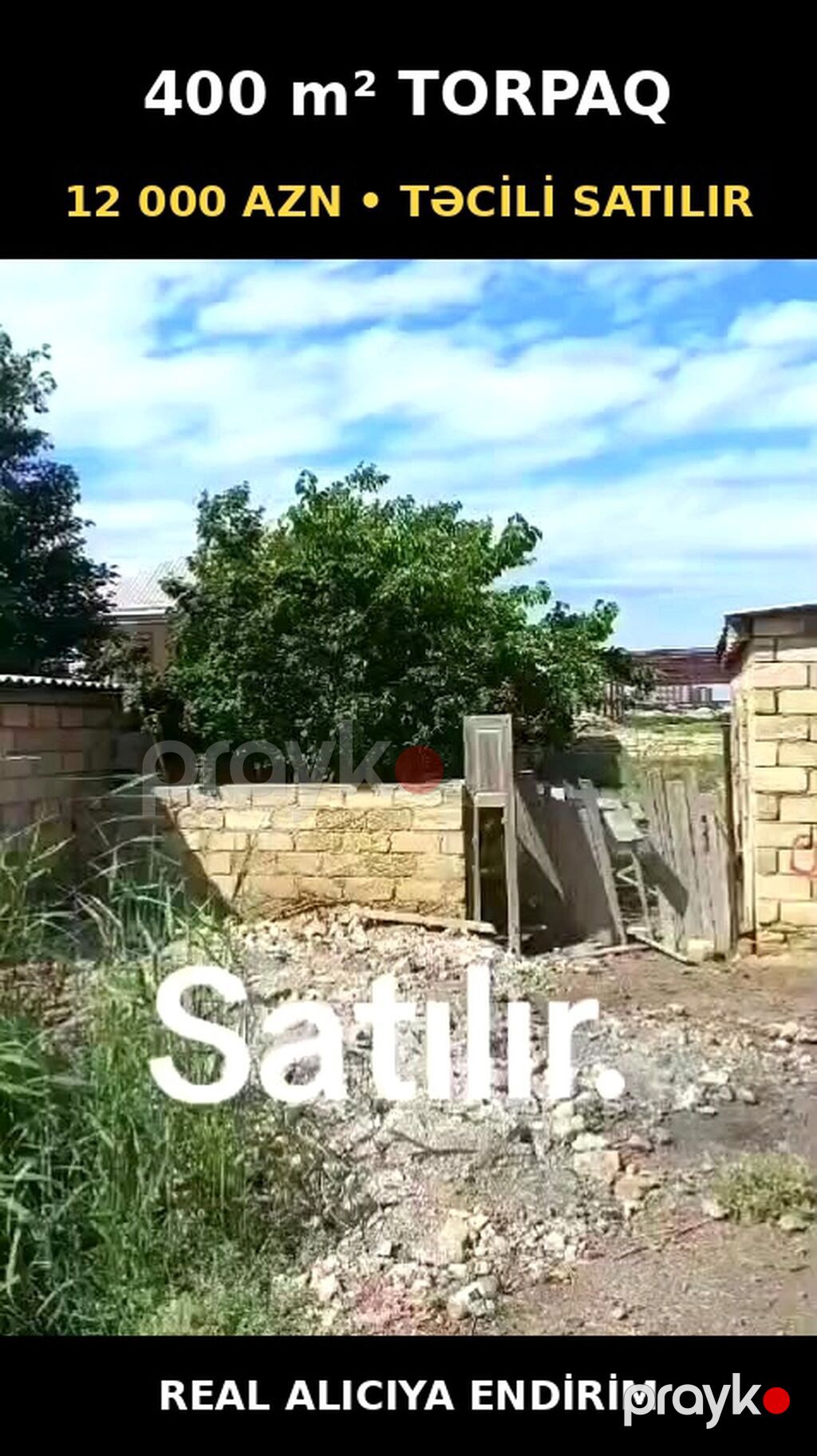 Satılır: 400 m² torpaq sahəsi və həyətdə 2 otaqlı ev - Torpaq: 400 m² — Ev, villa (2)