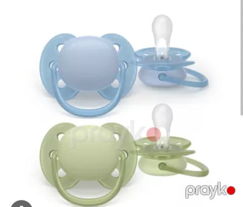Əmzik Phılıps Avent SCF091/37, ultra yumuşaq, silikon, elastik kənarlı, 0-6 ay oğlan üçün, 2 ədəd - Phılıps Avent SCF091/37 Soft Model — Bakı