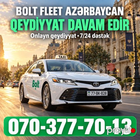 Taksi sürücüsü tələb olunur, Şəxsi nəqliyyat vasitəsi ilə, Gündəlik ödəniş — Bakı