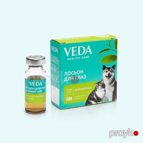 Göz losyonu Veda Healthy Care Yaşıl çay, itlər və pişiklər üçün, 3x10 ml — Bakı