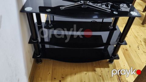İşlənmiş, Düz TV altlığı, Polkalı, Şüşəli — Saray