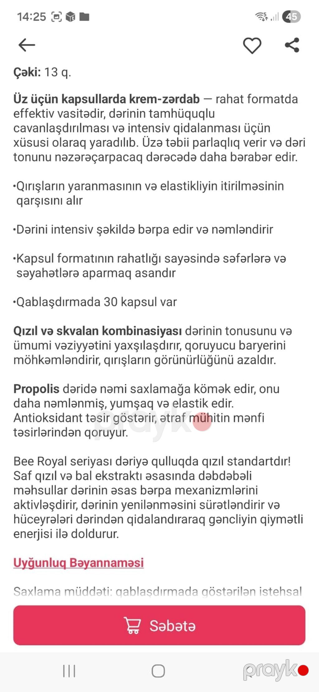 Üz serumu, Faberlic, Bütün dəri növləri üçün, Yeni — Üz qayığı, Masazır (4)