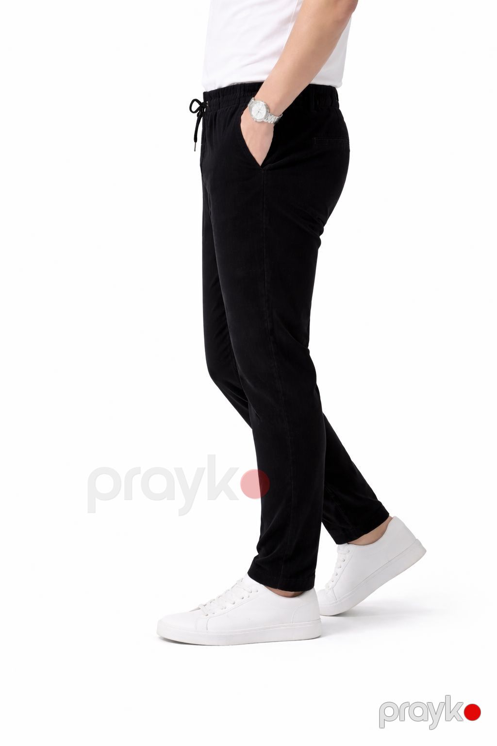 Kişilər üçün şalvar 05002, velvet, qara, ölçü 33 — Mallar, Bakı (3)