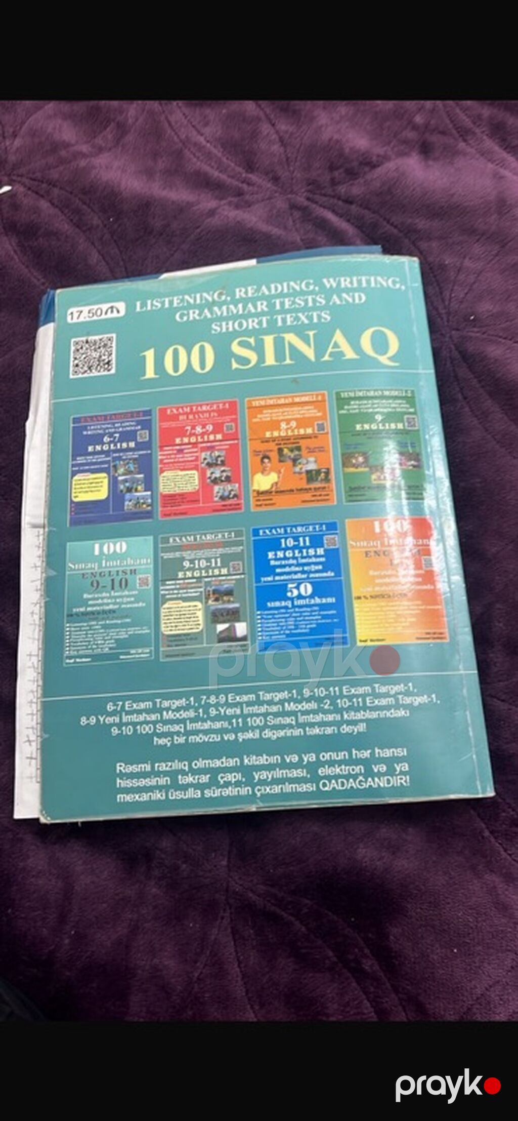 Məhsul: “100 Sınaq İmtahanı – English 9–10” (First edition) İÇİ Normal — Kitablar, Bakı (2)