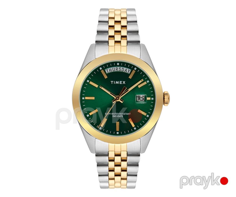 Kişi qol saatı Timex TW2W32100 Silver-Gold/Green — Mallar, Bakı (2)