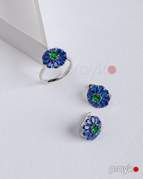 Zinət dəsti sırğa və üzük TT Silver QD003 — Bakı