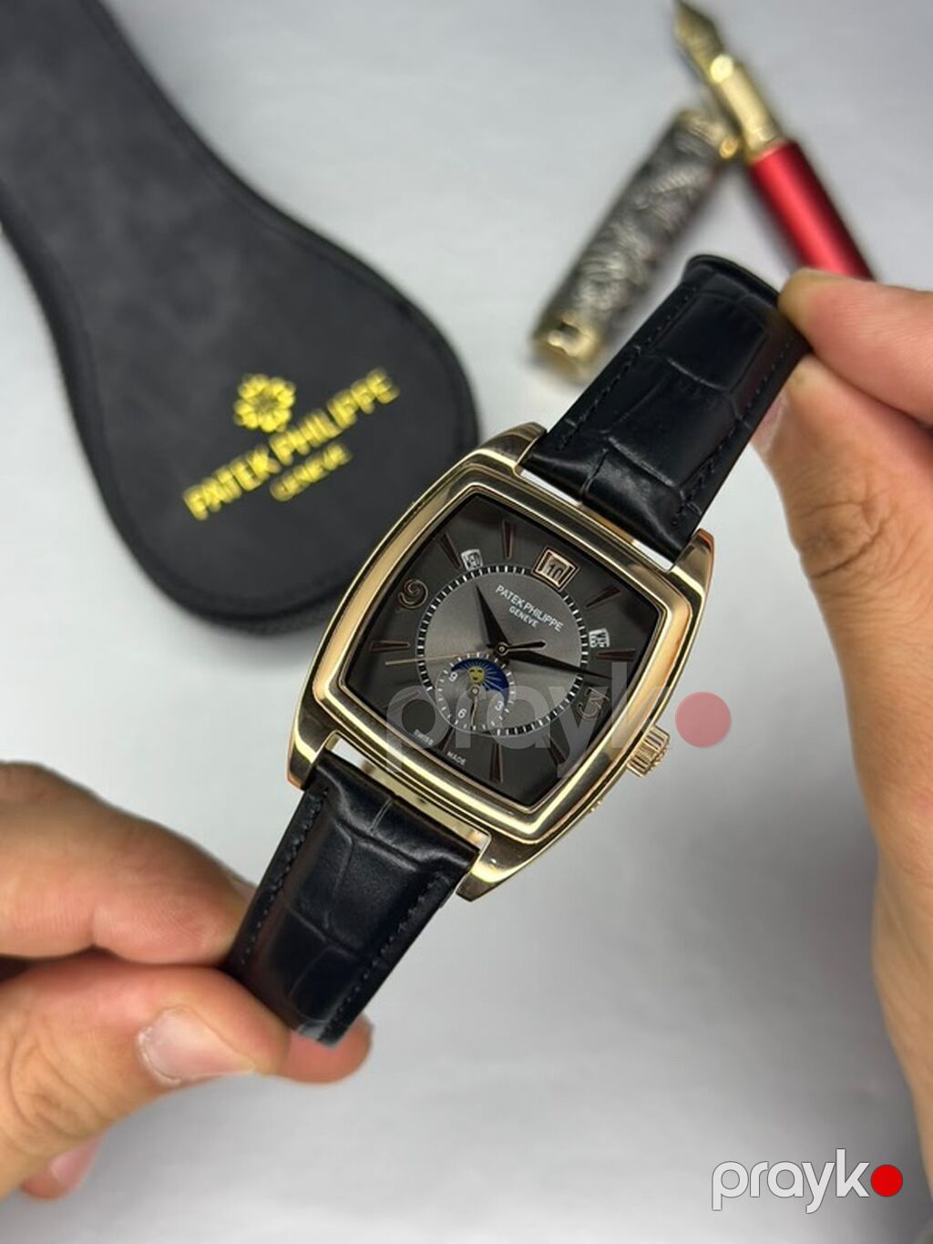 Patek Philippe Geneve kişi qol saatı - Korpus: yastı formalı, parlaq — Qol saatları, Bakı (2)
