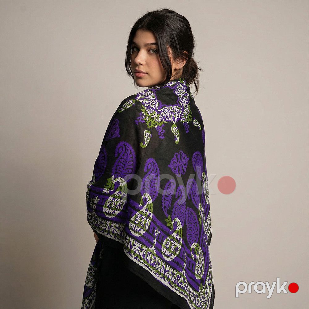 Kəlağayı Süsən S1474, ipək, qara, 150x150 sm — Mallar, Bakı (2)