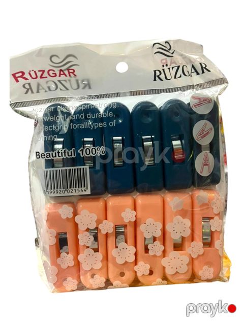 Paltar üçün sıxac dəsti, plastik, rəngbərəng, 12 əd — Bakı