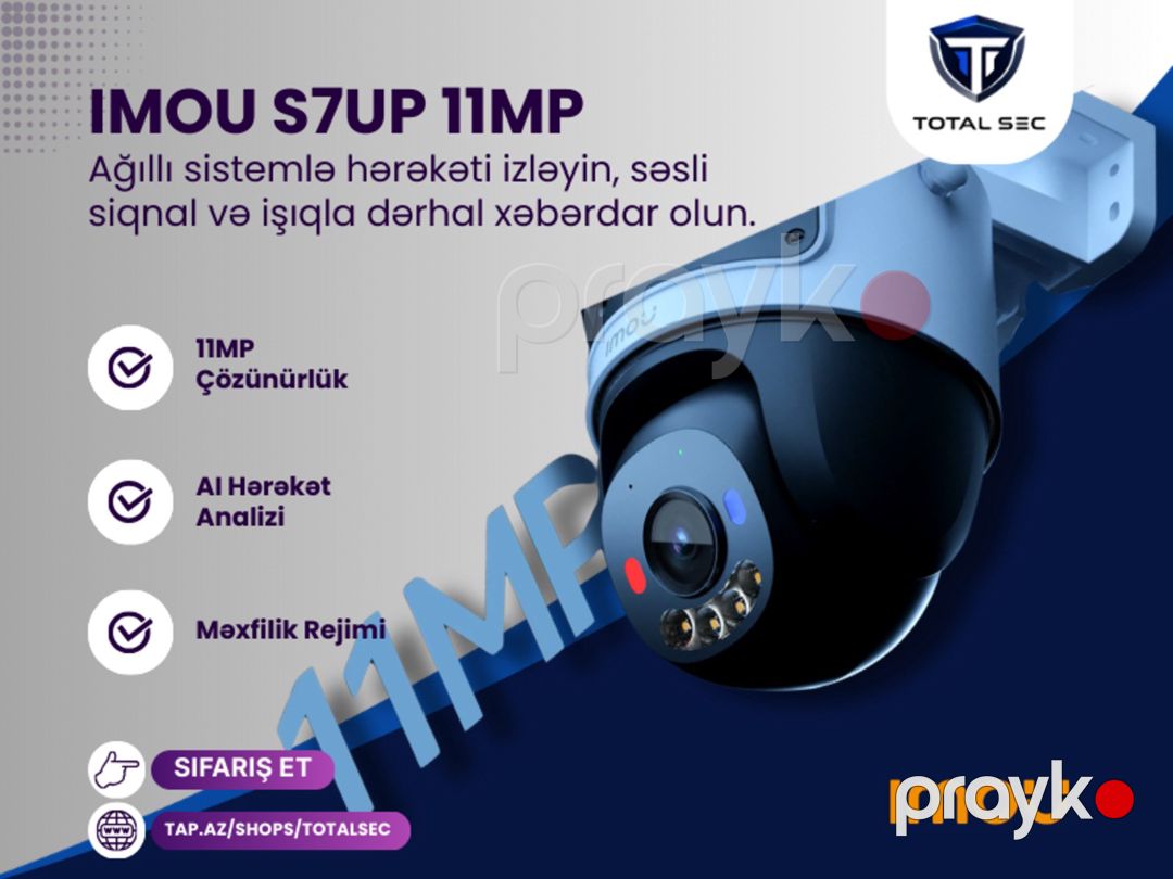 Imou 11MP 3 Başlı 360° ağıllı çöl kamerası (IPC-S7UP-11MOWED) — Ağıllı ev və təhlükəsizlik, Bakı (3)