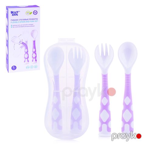 Qaşıq və çəngəl dəsti Roxy Kids RFD-002-V, əyilən, bənövşəyi — Bakı