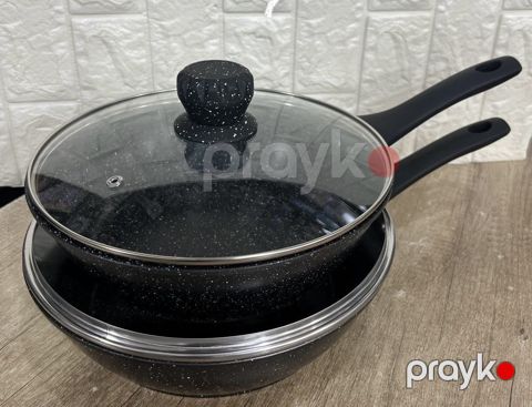 Tava dəsti SS-4939, keramika, qara, 24/28 sm — Bakı