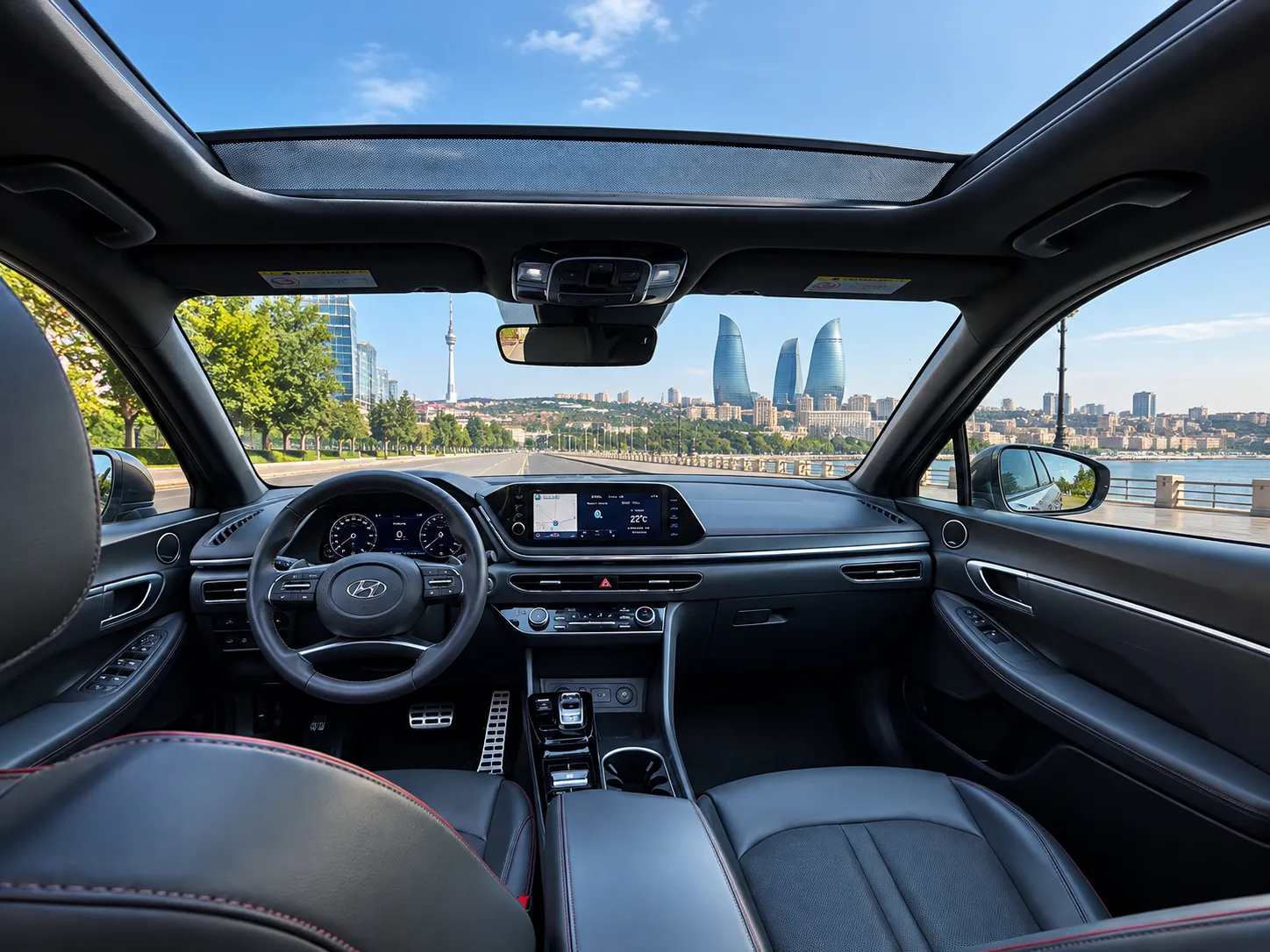 Hyundai-sonata 2023 — gündəlik icarə — Minik avtomobili icarəsi, Bakı (3)