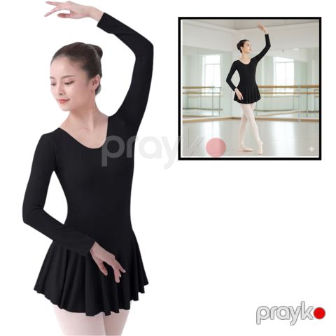 Bədii gimnastika üçün don WS2127, qara, parça, ölçü XL — Bakı