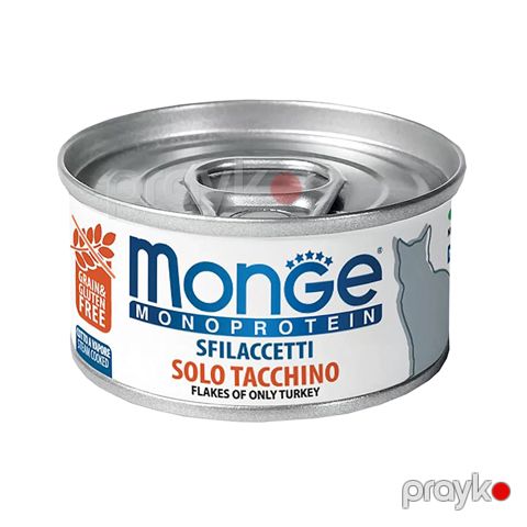 Konserv Monge Monoprotein yetkin pişiklər üçün, hind quşu əti ilə, 80 q — Bakı
