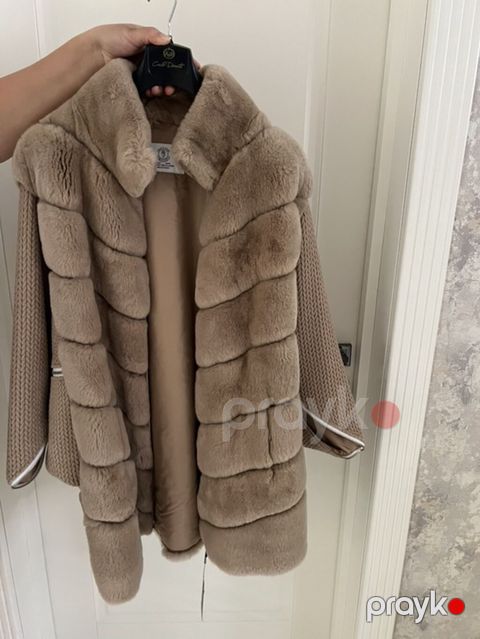 Tracy Furs markalı qadın üst geyimi – xəz və trikotaj kombinasiyası — Sumqayıt
