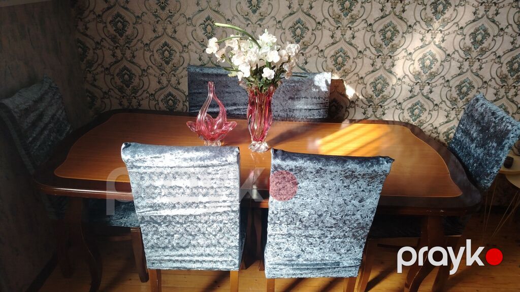 Qonaq otağı üçün, İşlənmiş, Açılan, Oval masa, 6 stul — Masalar və stullar, Bakı (3)
