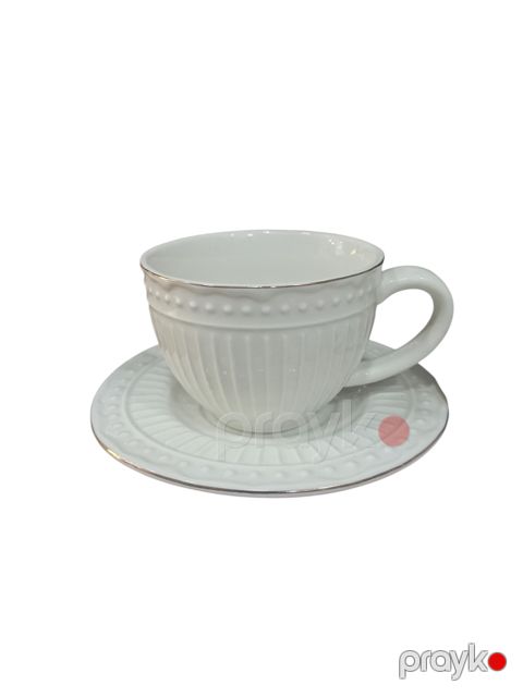 Çay servizi B264, keramika, ağ, 6 nəfərlik, 12 parça — Bakı