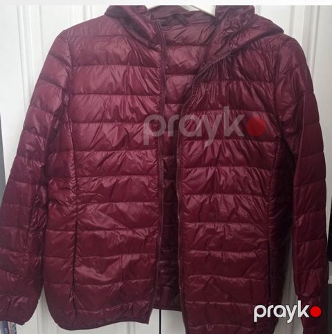 Bordo rəngli yüngül şişmə kürk (puffer) gödəkçə - Rəng: tünd bordo — Bakı