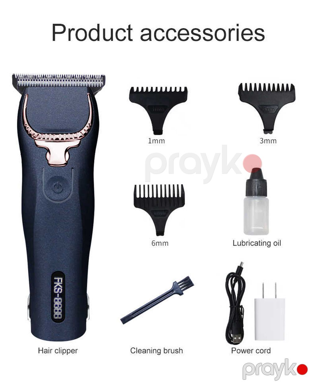 Mini Profissional Trimmer FKS 8688 - 2 sürətli 7000RPM / 1400mAh / 240 — Saç kəsmə maşınları, Bakı (3)