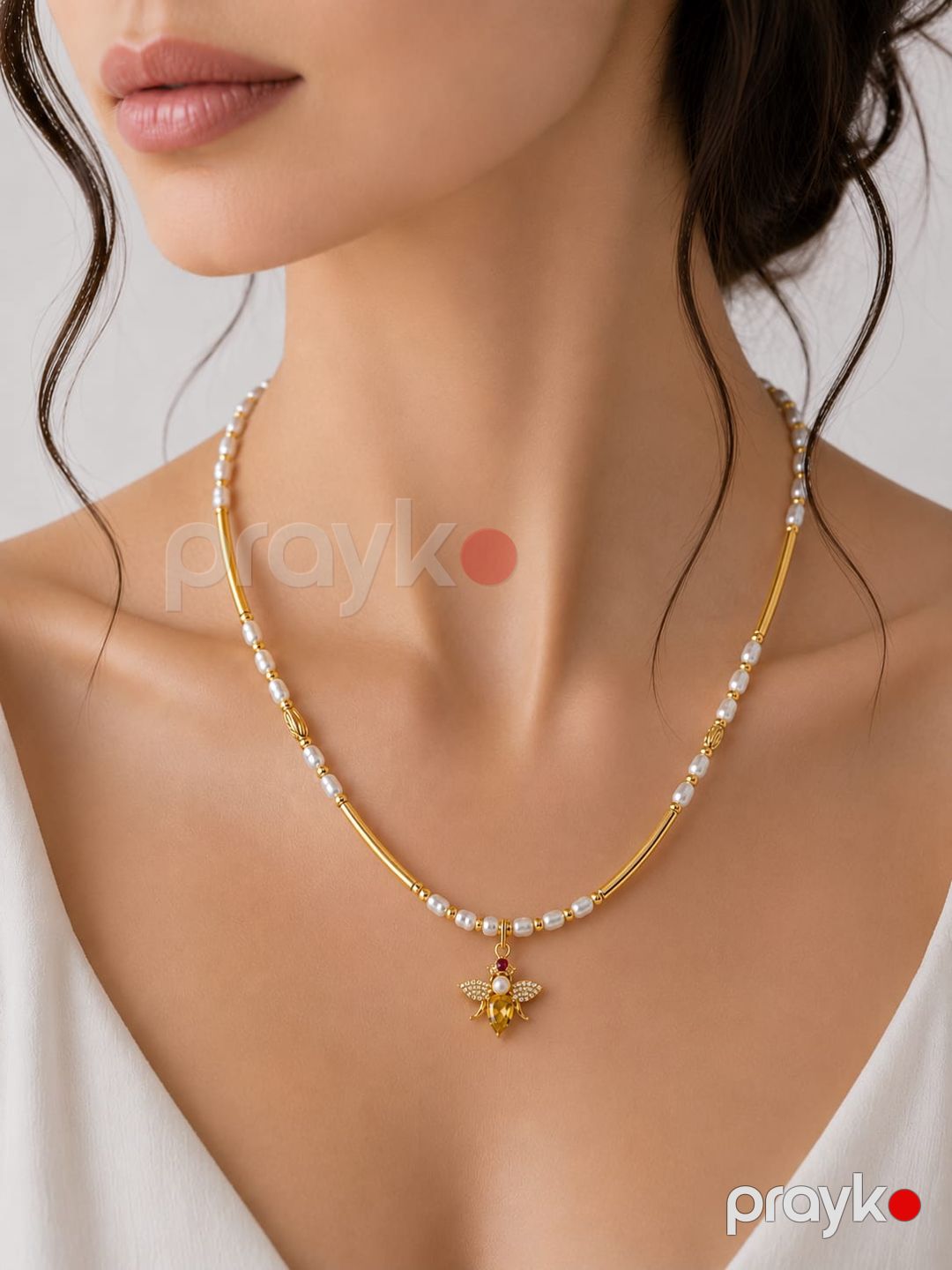 Boyunbağı, Sarı, 14K qızıl örtüklü mis, 425 mm — Mallar, Bakı (2)