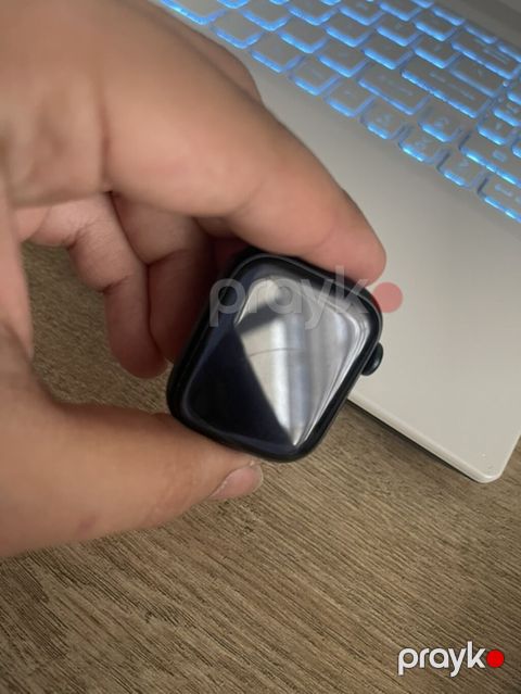 Apple Watch (alüminium qara korpus) + qara toxuma Loop kəmər — Bakı