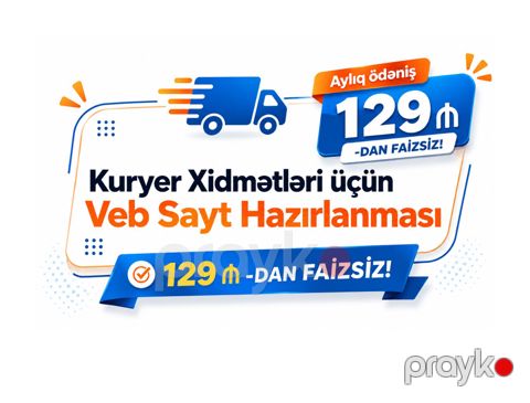 Kuryer xidmətləri üçün veb sayt hazırlanması — Bakı