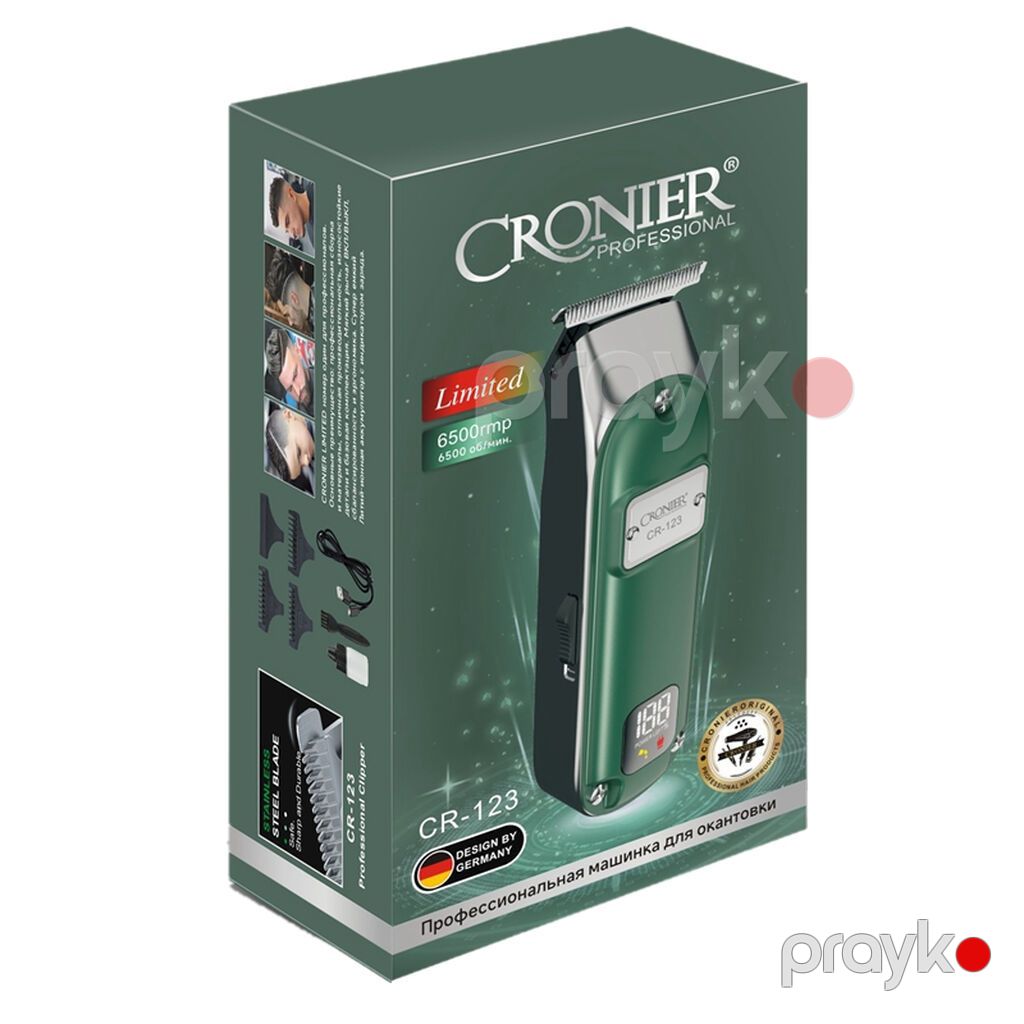 Profissional Trimmer Cronier 123 - 7000RPM / 1400mAh / 180 Dəqiqə — Saç kəsmə maşınları, Bakı (6)