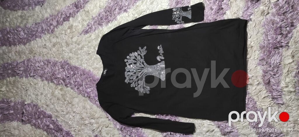Qadın geyimləri paketi 1) Qara fon üzərində qırmızı floral printli — Axşam paltarları, Bakı (6)