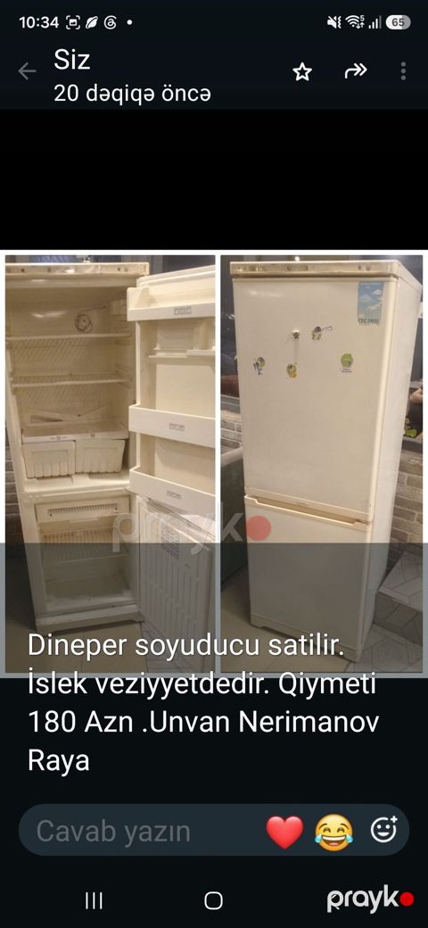 Dineper iki kameralı soyuducu - Marka/model: Dineper - Tip: İki — Sumqayıt