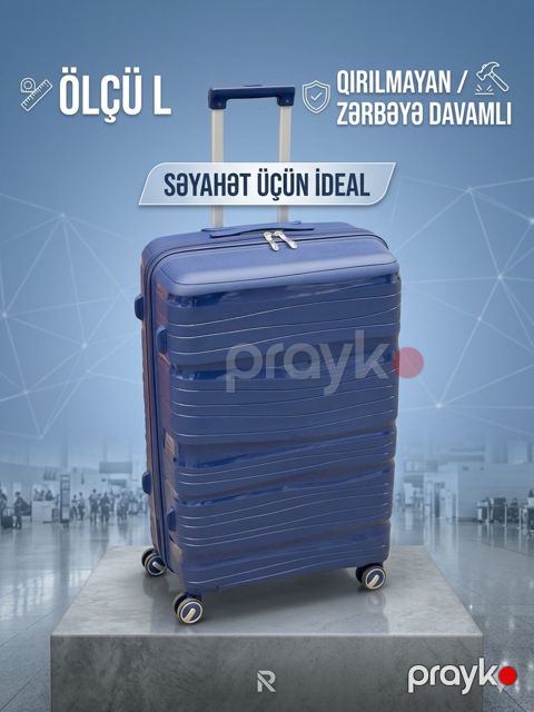 Çamadan 4 təkərli Qırılmayan L — Bakı