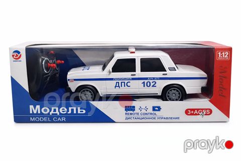 Radio ilə idarə olunan maşın Polis, plastik, göy/ağ, 3+ yaş — Bakı