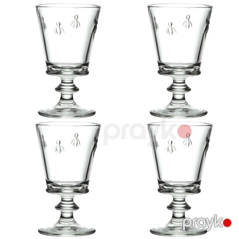 Badə dəsti La Rochere Abeılle, şüşə, şəffaf, 141x85 mm, 240 ml, 4 əd — Bakı