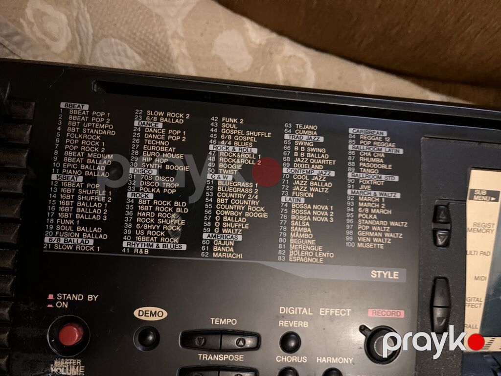 Yamaha PSR-530 aranjor klavye - 61 klaviş, toxunuşa həssas - Böyük — Pianino və digər klaviş alətləri, Mehdiabad (7)
